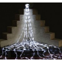 Гирлянда Водопад LED 320 3мх3м, холодный белый, белый провод