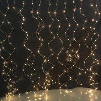 Гирлянда Штора на медной проволоке LED 200, 3M на 2M, теплый белый, соединитель