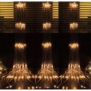 Гирлянда Водопад Xmas, LED 180, 2M*1.5M, теплый белый, CRT-014WW Гирлянда Водопад Xmas, LED 180, 2M*1.5M, теплый белый, CRT-014WW