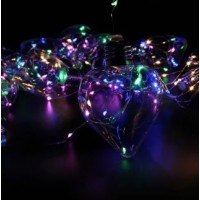 Гирлянда Эдисона в виде сердца, Led 150, RGB, 10 DOMES 8см 3х1,5м