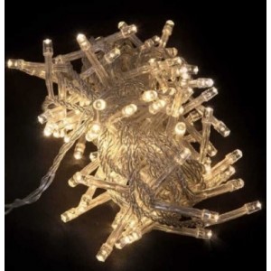 Гирлянда Xmas LED 100 WW-1 тёплый белый, прозрачный провод