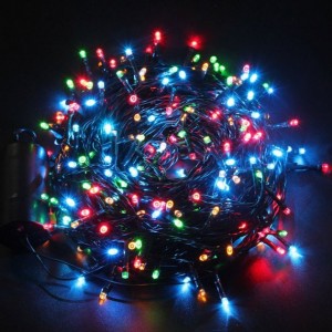 Гирлянда Led 100, RGB, черный провод, 9м CL119
