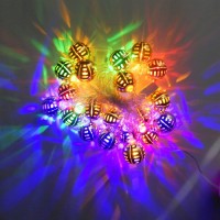 Гирлянда Золотая Сфера LED 20 мульти