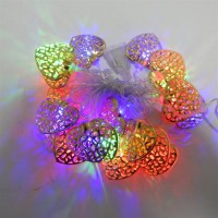 Гирлянда Золотое Сердце LED 20 мульти