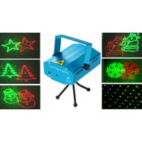 Новогодний лазерный проектор, регулировка скорости, регулировка мерцания (изображения-елки, снеговики, снежинки, звезды, дед Мороз, точки)