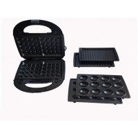 Гриль 3 в 1 (вафельниця, гриль, горішниця) RB-5409