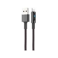 Кабель USB Hoco U47 Smart Power off Lightning Black