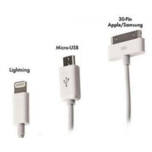 Кабель micro usb +apple  4 в 1 для iPhone5/iPhone4 и micro usb