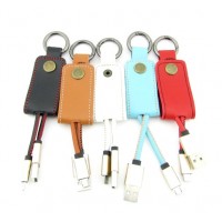 Кабель micro usb Брелок Кожа