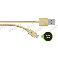 Кабель micro usb Melkin M8J012 1,2 м Золотой