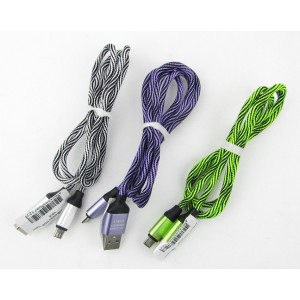 Кабель Micro USB в тканевой оплетке v8-8