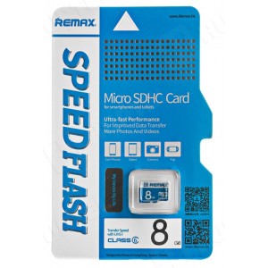 Карта памяти 8GB Remax micro SDHC Сlass 6 (без адаптера) Карта памяти 8GB Remax micro SDHC Сlass 6 (без адаптера)