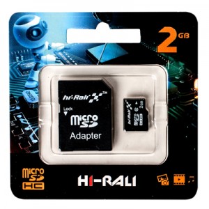 Карта памяти micro SD HI-RALI 2 GB (с адаптером SD) Карта памяти micro SD HI-RALI 2 GB (с адаптером SD)