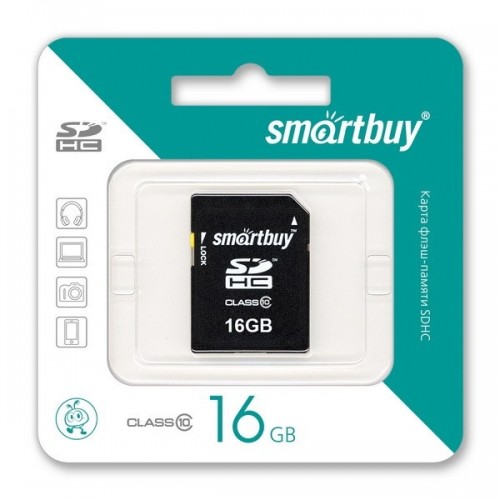 Карта памяти SDHC Smartbuy 16GB Class 10