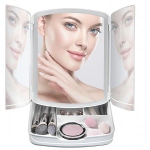 Дзеркало-органайзер для макіяжа My Foldaway Lighted Makeup Mirror Дзеркало-органайзер для макіяжа My Foldaway Lighted Makeup Mirror