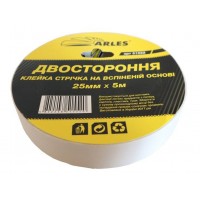 Лента клейкая 2-х сторон. основа вспененная 25мм х 5м, Arles (1/66)