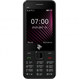 Мобильный телефон TWOE E280 Dual Sim Black Мобильный телефон TWOE E280 Dual Sim Black