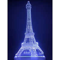 Настольный светильник 3D Эйфелева Башня EL-266 с пультом