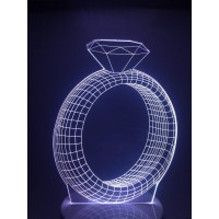 Настольный светильник 3D Кольцо EL-266 с пультом Настольный светильник 3D Кольцо EL-266 с пультом