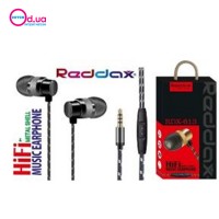 Наушники гарнитура в тканевой оплетке ReddaX RDX-613 Red