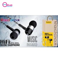 Наушники гарнитура в тканевой оплетке ReddaX RDX-710 Blue