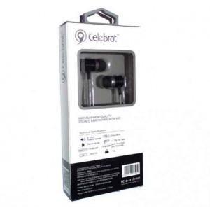 Вакуумные наушники Celebrat S-50 black Вакуумные наушники Celebrat S-50 black