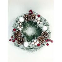 Венок рождественский N11-06, 30 см