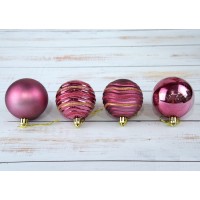 Елочная игрушка Фиолетовый микс, 6 см (цена за упаковку 30 шт) N9-15