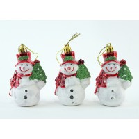 Елочная игрушка Снеговик, 11.8-9.5-4  (цена за упаковку 3 шт) N11-216