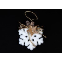 Елочная игрушка Снежинка с композицией N11-64