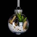 Игрушка для елки Шар прозрачный со снегом, 6 см (цена за упаковку 6 шт) N2-3
