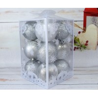 Набор елочных игрушек Christmas ball, 7 см (цена за упаковку 12 шт) N11-176