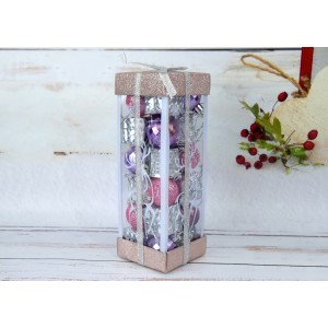 Набор елочных игрушек Purple, pink and silver mix, 3 см (цена за упаковку 24 шт) N11-207 Набор елочных игрушек Purple, pink and silver mix, 3 см (цена за упаковку 24 шт) N11-207