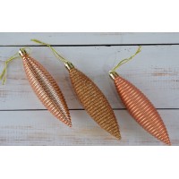 Елочная игрушка Сосулька, 12 см (цена за упаковку 6 шт) N9-17