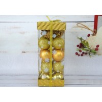 Набор елочных игрушек Желтое золото, 4 см (цена за упаковку 20 шт) N11-208