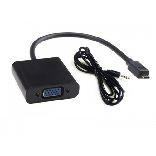 Конвертер с micro HDMI на VGA+Audio