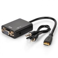 Конвертер с mini HDMI на VGA+Audio