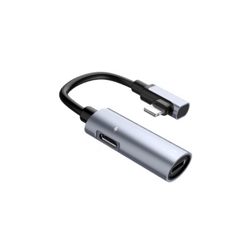Переходник Hoco LS18 Dual Lightning audio converter Silver