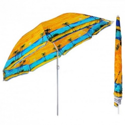 Пляжна парасолька з нахилом купола, Anti-UV 1,8 м