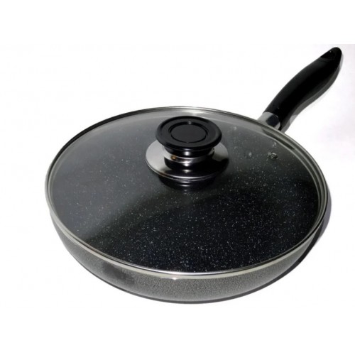 Сковорода з кришкою WX 2405 Frying Pan Teflon, 24 см, покриття граніт