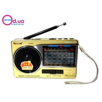 Радиоприемник портативный аналоговый, LED фонарик GOLON RX-222