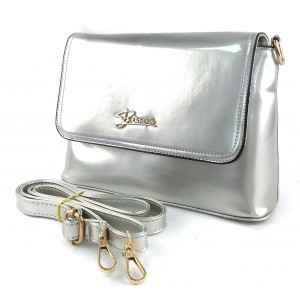 Клатч женский лаковый 72322 Silver