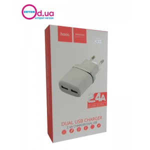 Сетевой адаптер 2 USB HOCO C12 Сетевой адаптер 2 USB HOCO C12