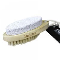 Щетка банная друхсторонняя с натуральным ворсом и пемзой (BH90520)