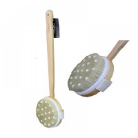 Щетка банная с натуральным ворсом и массажером (BH90507)