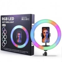 Кольцевая LED лампа RGB MJ33 (33см) (1 крепление) (управление на проводе) [39] (20)