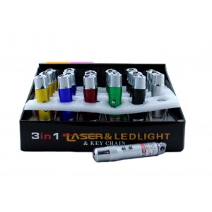 Брелок LASER ZK 117-3L (лазер ліхтарик, упак. / 24шт) 