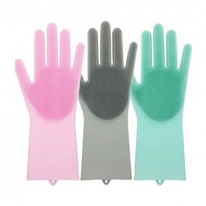 Силіконові рукавички для миття посуду silicone gloves