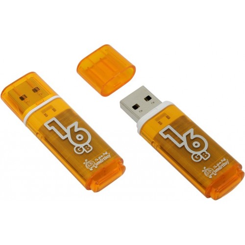 Флешка usb flash 16GB Glossy series Orange