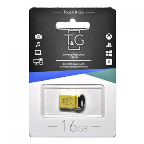 Флешка usb flash 16GB T&G 108 Metal series Gold